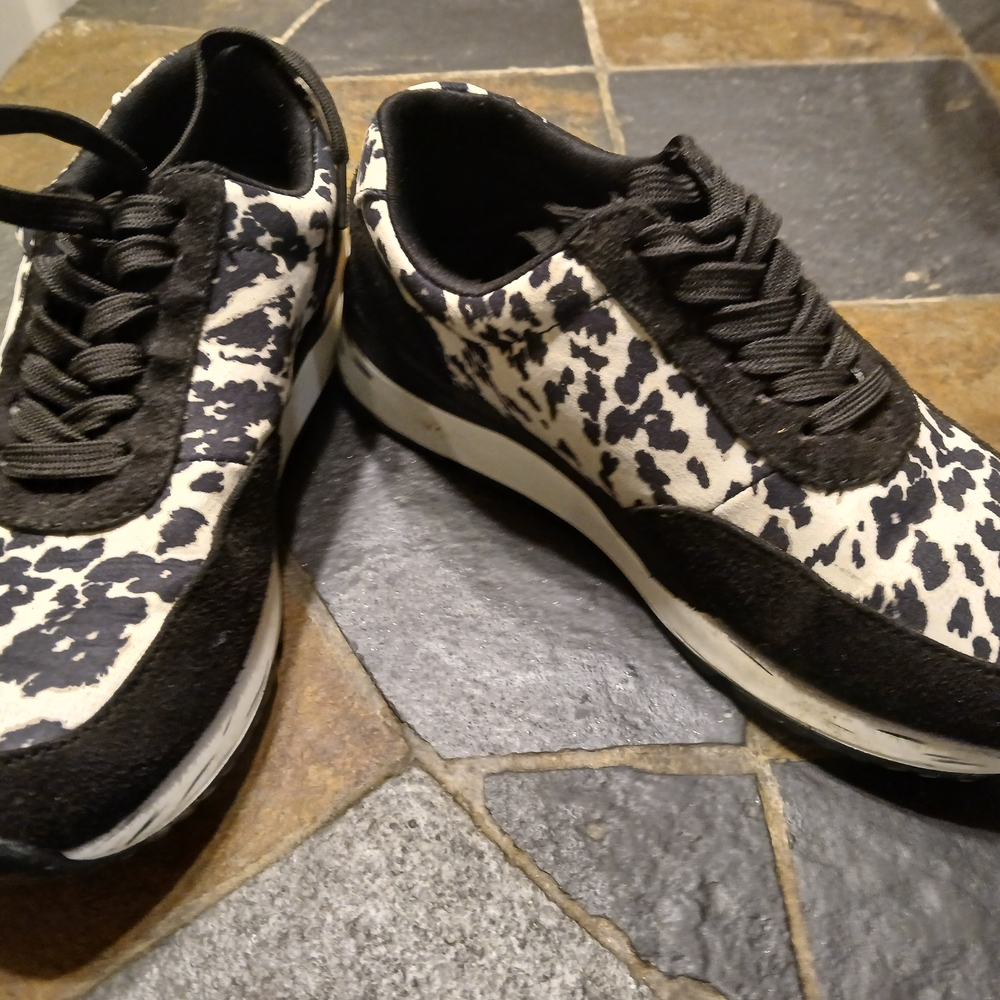 Crazy Train Black and White Athletic Shoes